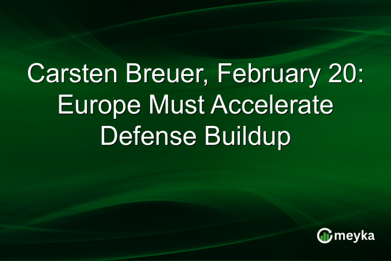 Carsten Breuer, February 20: Europe Must Accelerate Defense Buildup