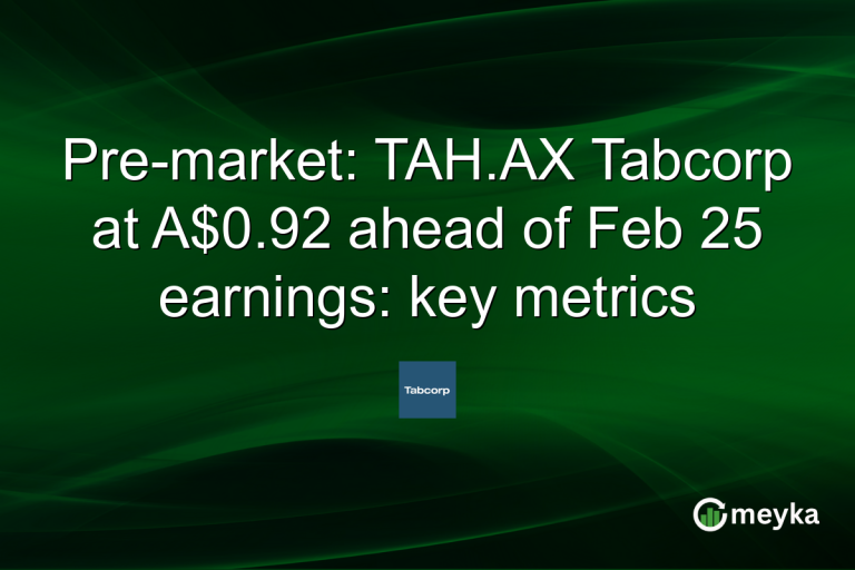 Pre-market: TAH.AX Tabcorp at A$0.92 ahead of Feb 25 earnings: key metrics