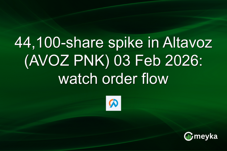 44,100-share spike in Altavoz (AVOZ PNK) 03 Feb 2026: watch order flow