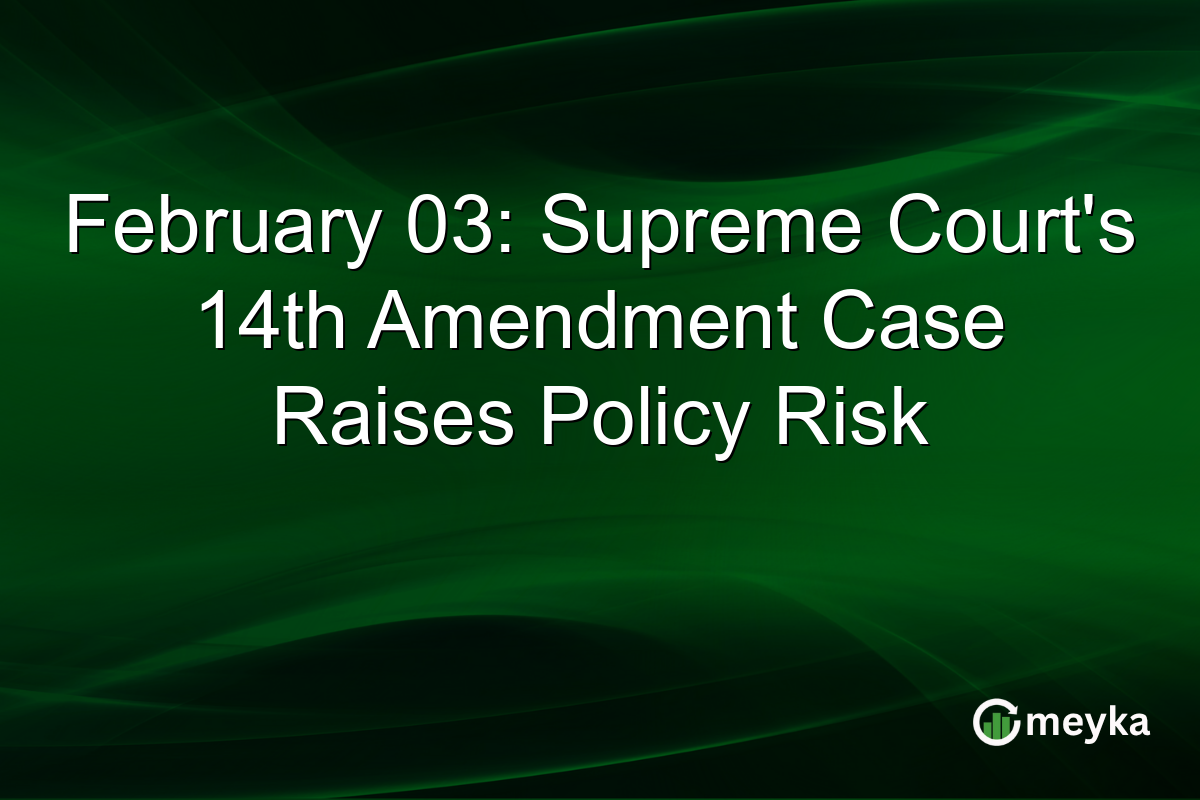 February 03: Supreme Court's 14th Amendment Case Raises Policy Risk