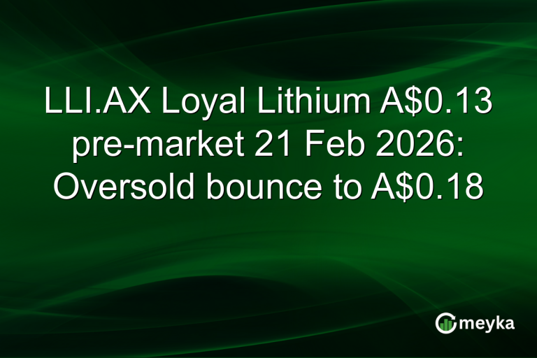 LLI.AX Loyal Lithium A$0.13 pre-market 21 Feb 2026: Oversold bounce to A$0.18