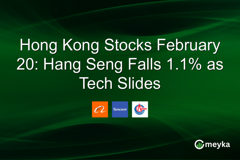 Hong Kong Stocks February 20: Hang Seng Falls 1.1% as Tech Slides