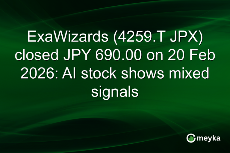 ExaWizards (4259.T JPX) closed JPY 690.00 on 20 Feb 2026: AI stock shows mixed signals