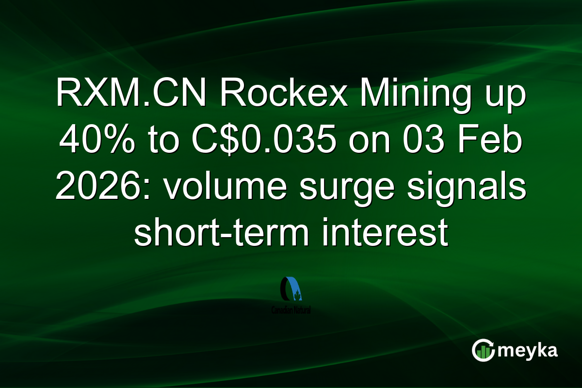 RXM.CN Rockex Mining up 40% to C$0.035 on 03 Feb 2026: volume surge signals short-term interest