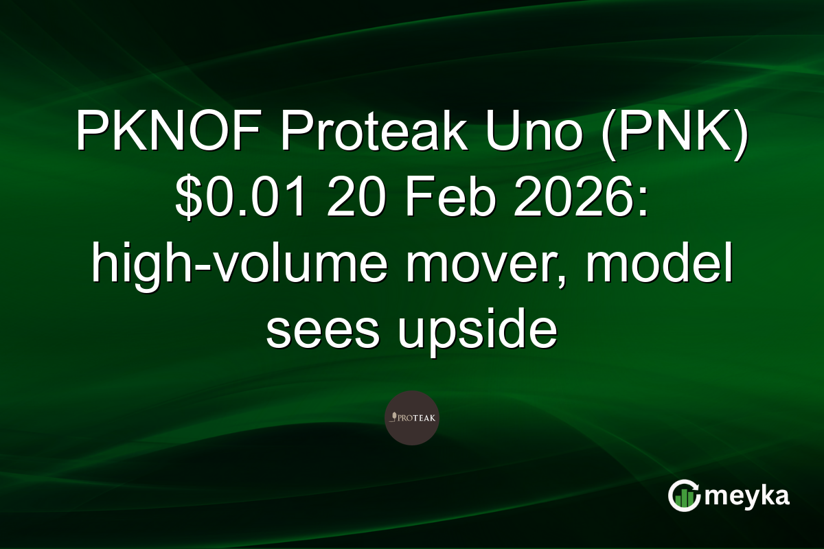 PKNOF Proteak Uno (PNK) $0.01 20 Feb 2026: high-volume mover, model sees upside