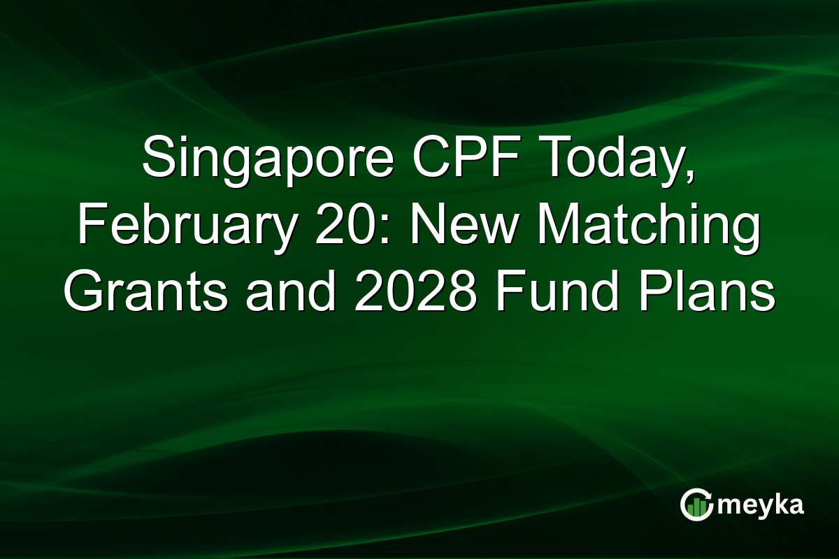 Singapore CPF Today, February 20: New Matching Grants and 2028 Fund Plans