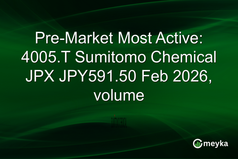 Pre-Market Most Active: 4005.T Sumitomo Chemical JPX JPY591.50 Feb 2026, volume