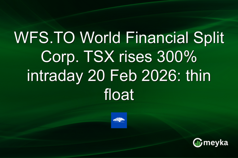 WFS.TO World Financial Split Corp. TSX rises 300% intraday 20 Feb 2026: thin float