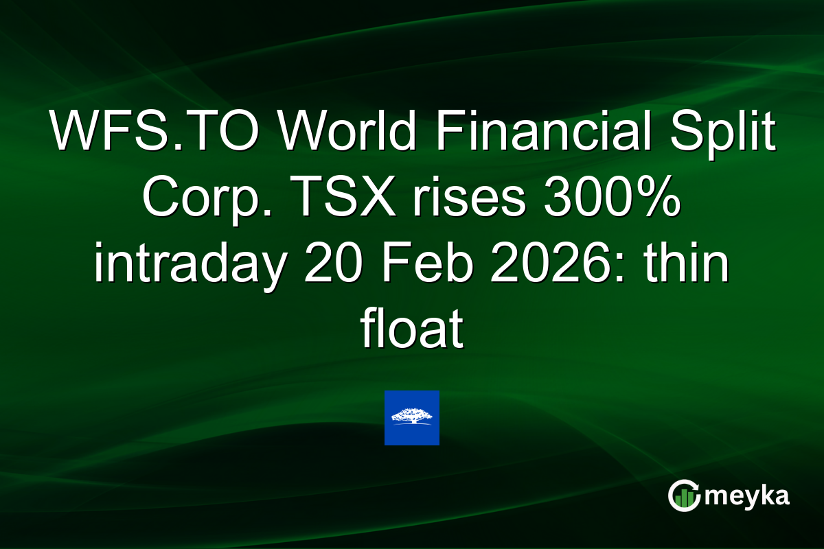 WFS.TO World Financial Split Corp. TSX rises 300% intraday 20 Feb 2026: thin float