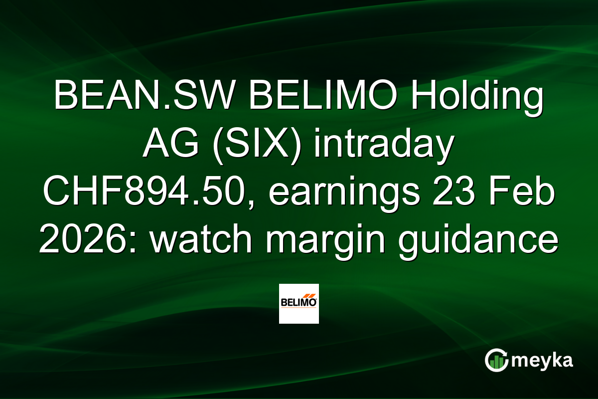 BEAN.SW BELIMO Holding AG (SIX) intraday CHF894.50, earnings 23 Feb 2026: watch margin guidance