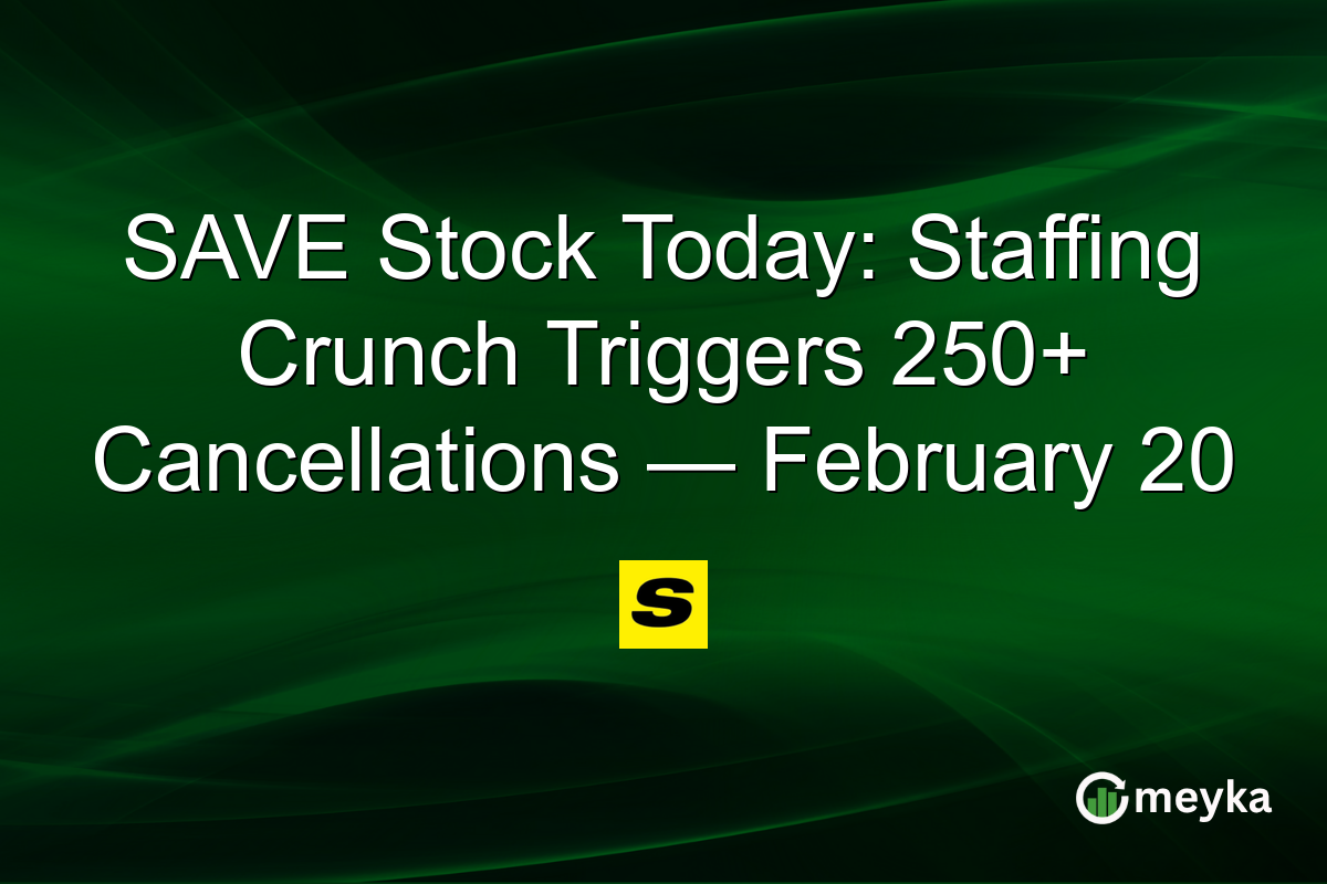 SAVE Stock Today: Staffing Crunch Triggers 250+ Cancellations — February 20
