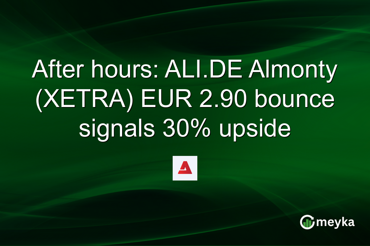 After hours: ALI.DE Almonty (XETRA) EUR 2.90 bounce signals 30% upside