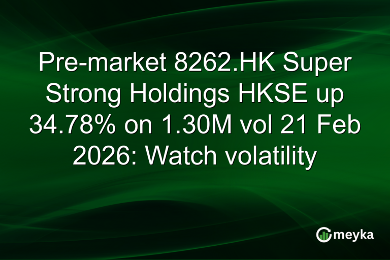 Pre-market 8262.HK Super Strong Holdings HKSE up 34.78% on 1.30M vol 21 Feb 2026: Watch volatility