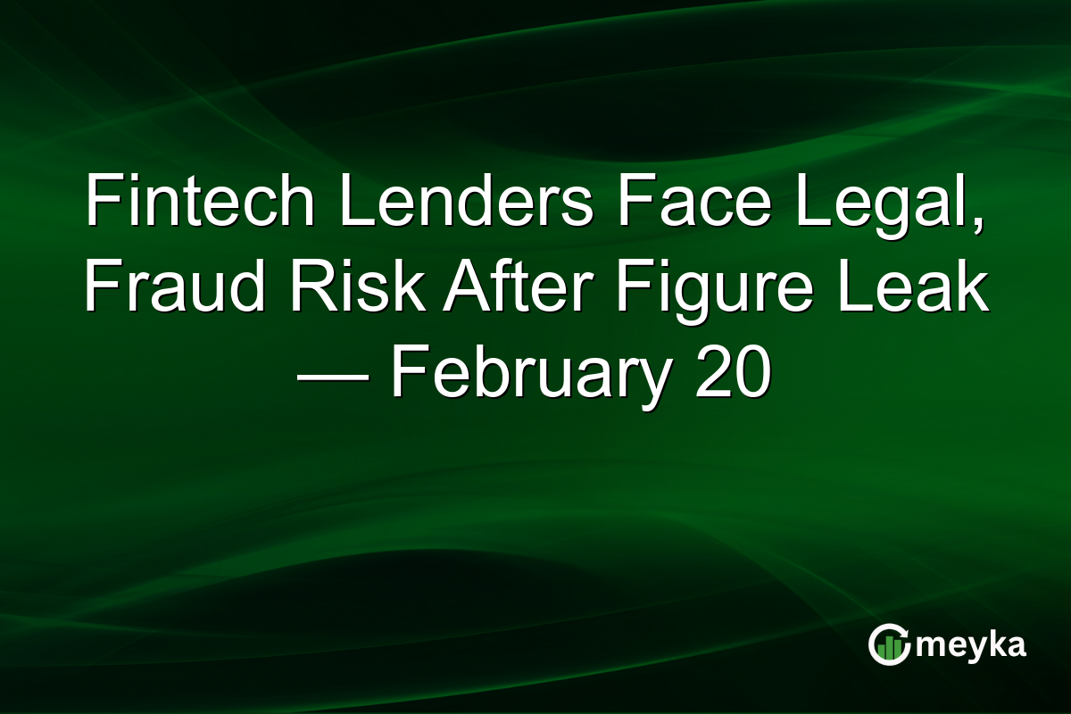Fintech Lenders Face Legal, Fraud Risk After Figure Leak — February 20