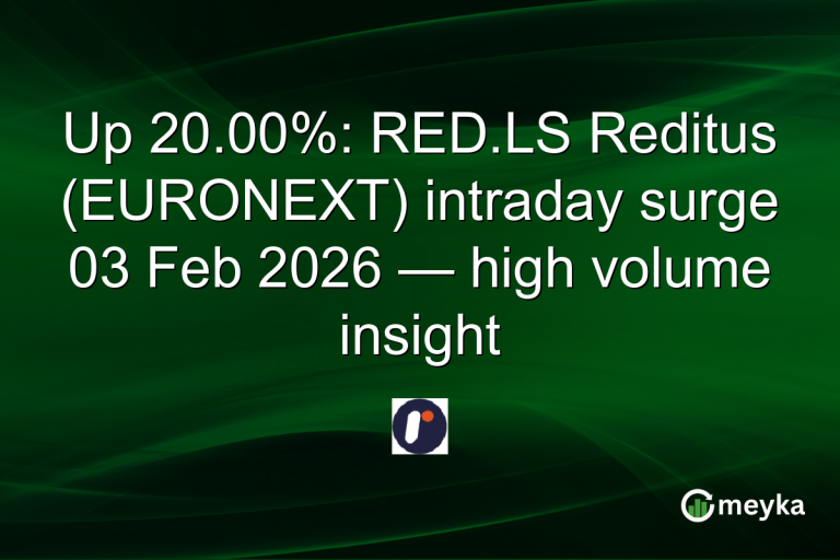 Up 20.00%: RED.LS Reditus (EURONEXT) intraday surge 03 Feb 2026 — high volume insight
