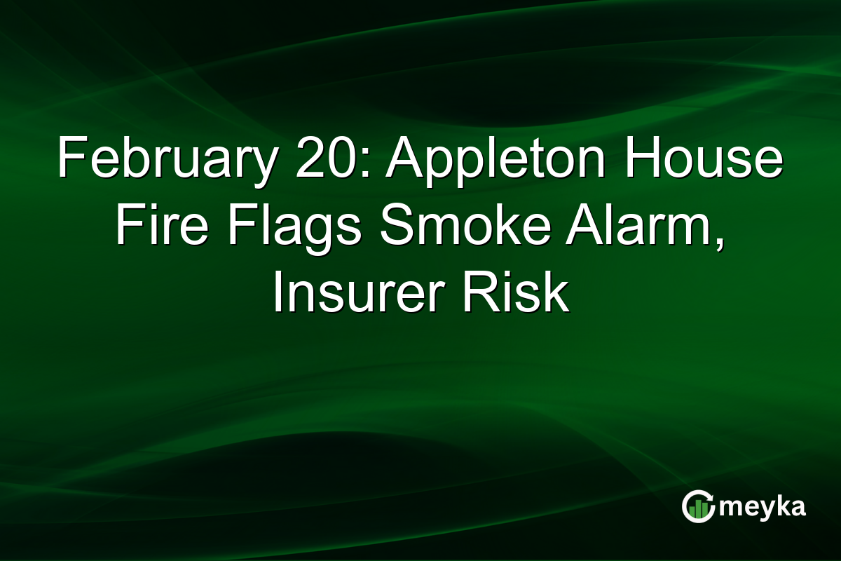 February 20: Appleton House Fire Flags Smoke Alarm, Insurer Risk
