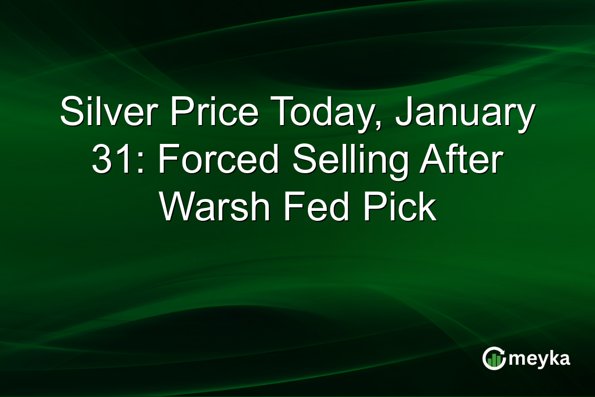 Silver Price Today, January 31: Forced Selling After Warsh Fed Pick