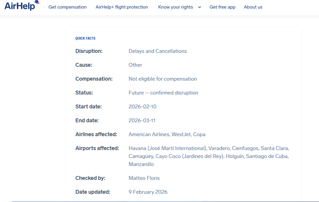 AirHelp Source: Update on Fuel Availability