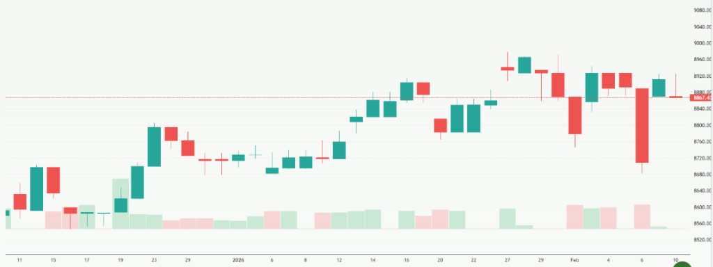 Meyka AI: S&P/ASX 200 (^AXJO) Index Overview, February 11, 2026