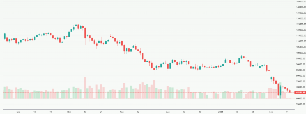 Meyk AI: Bitcoin USD (BTCUSD) Stock Overview, February 13, 2026