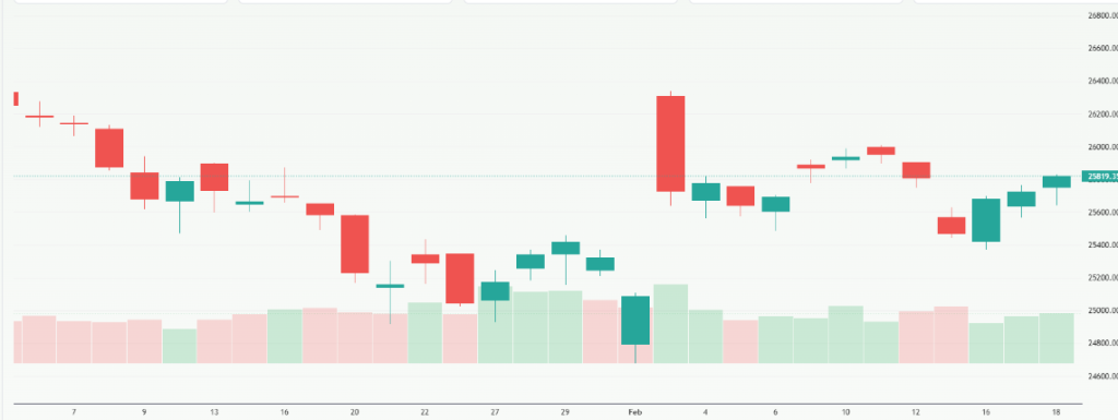 Meyka AI: NIFTY 50 (^NSEI) Index Overview, February 19, 2026
