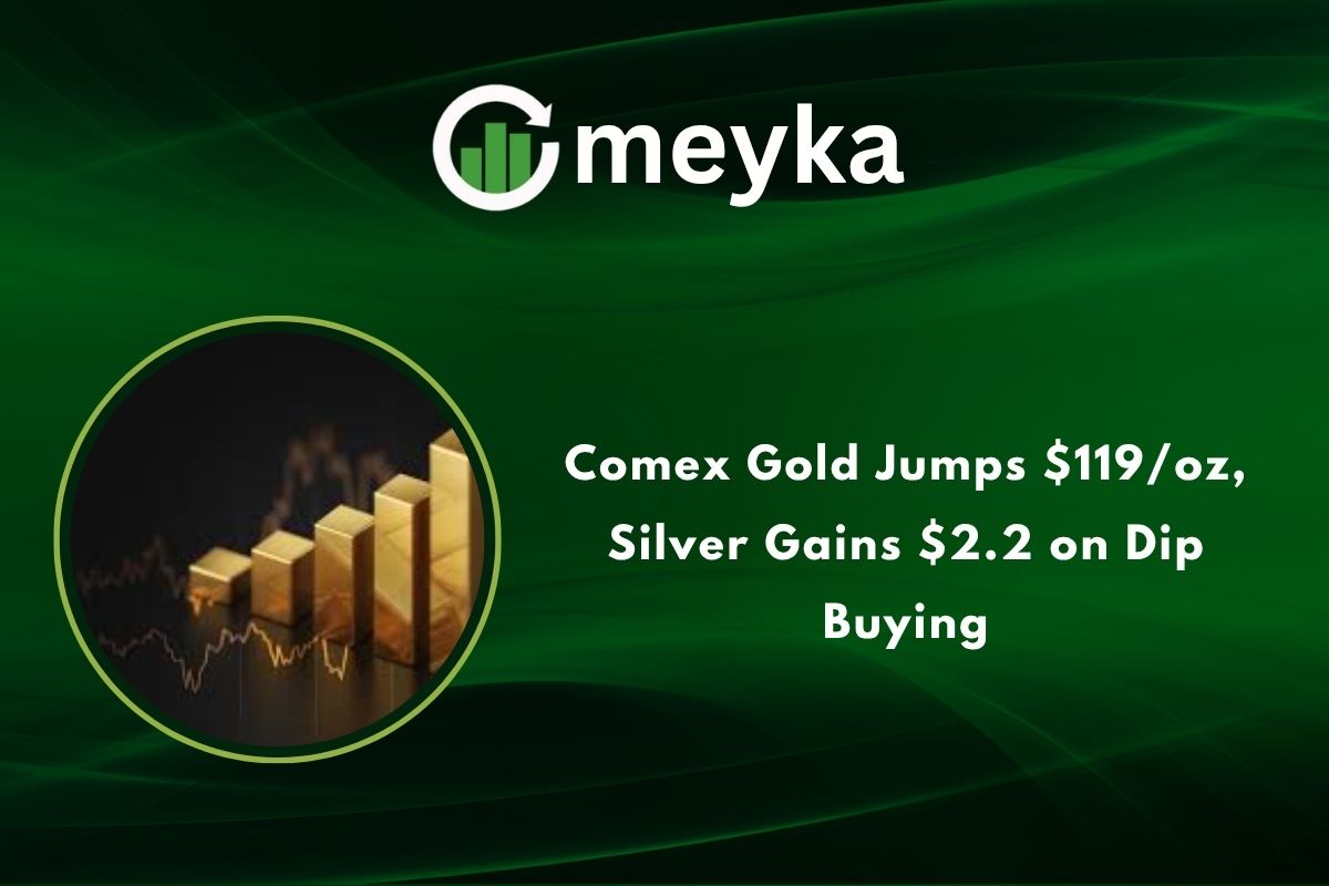 Comex Gold Jumps $119 per oz, Silver Gains $2.2 on Dip Buying