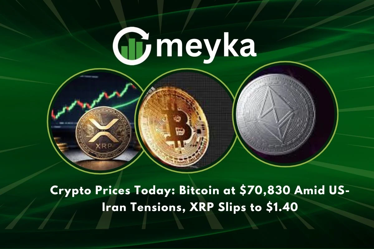 Crypto Prices Today: Bitcoin at $70,830 Amid US-Iran Tensions, XRP Slips to $1.40