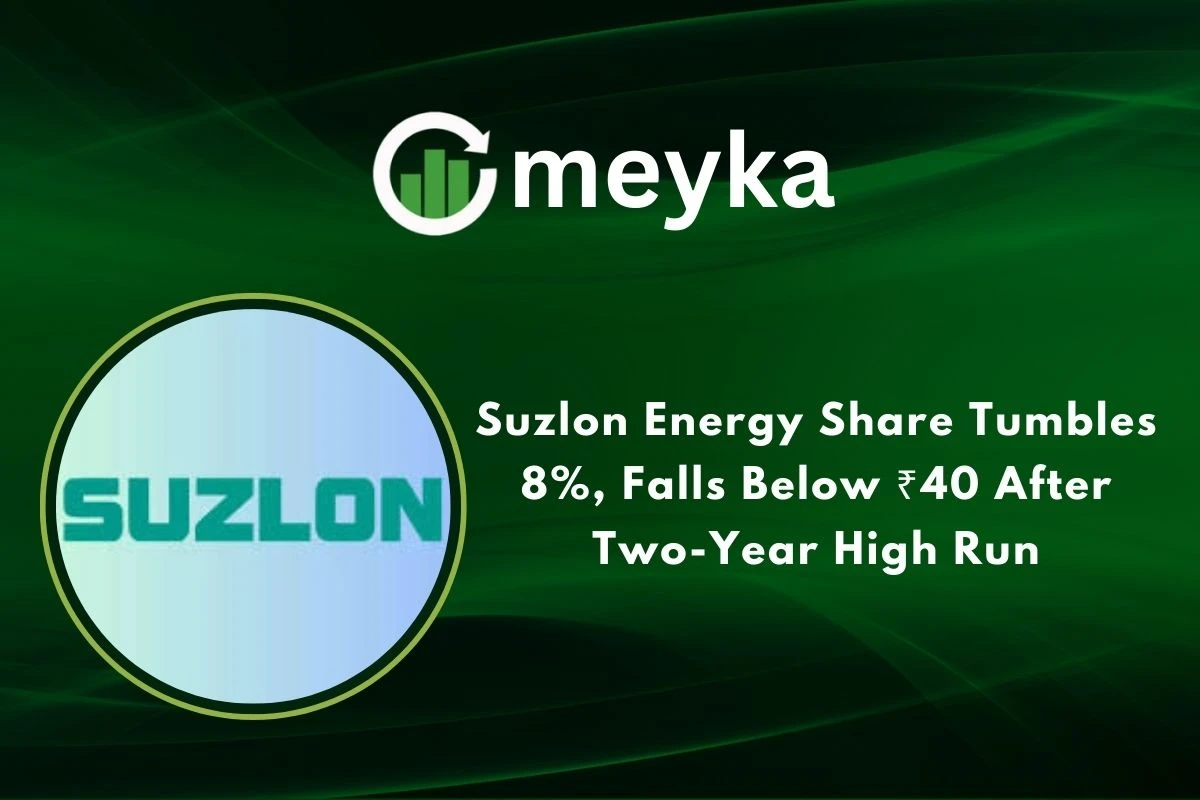 Suzlon Energy Share Tumbles 8%, Falls Below ₹40 After Two-Year High Run