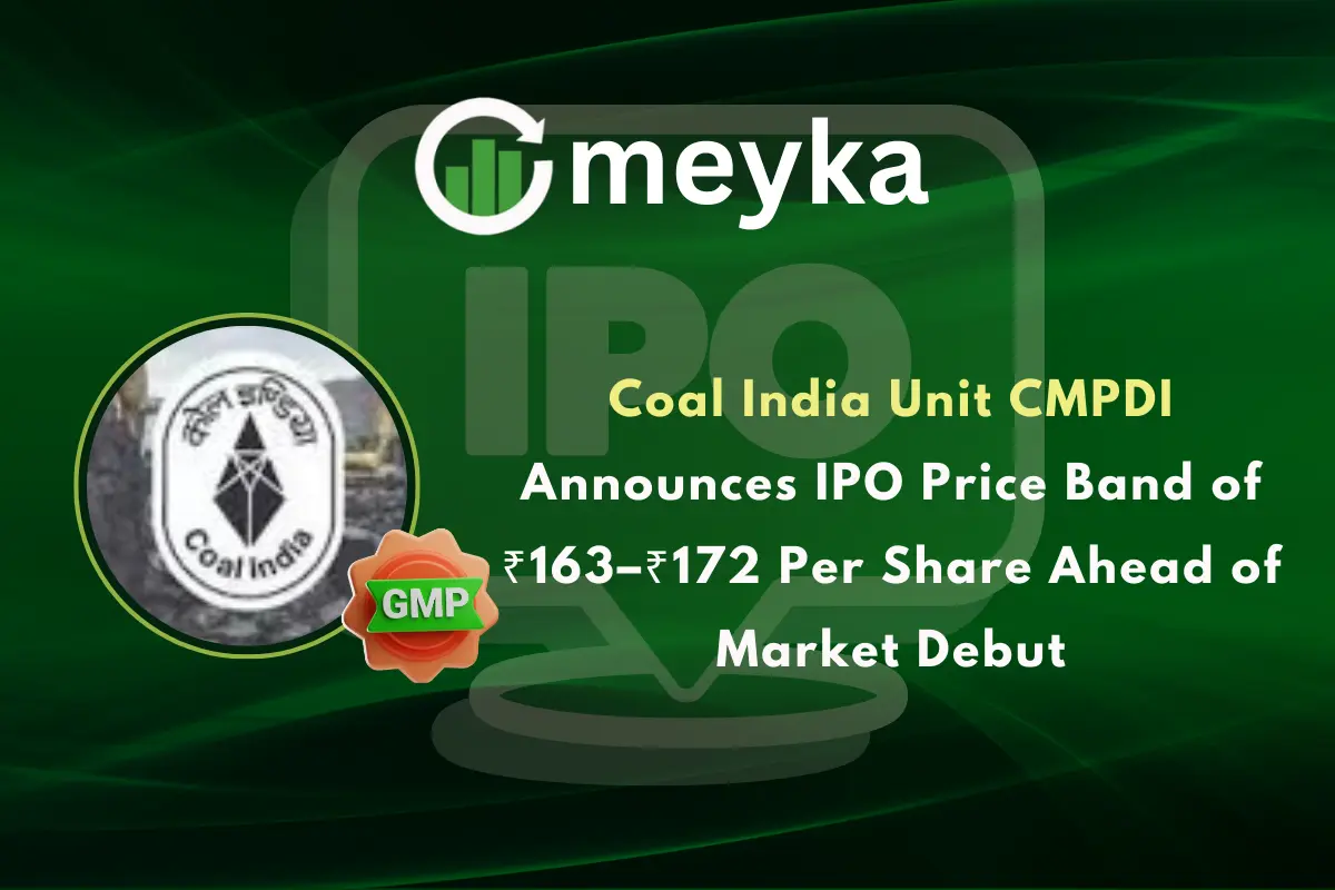 Coal India Unit CMPDI Announces IPO Price Band of ₹163-₹172 Per Share Ahead of Market Debut