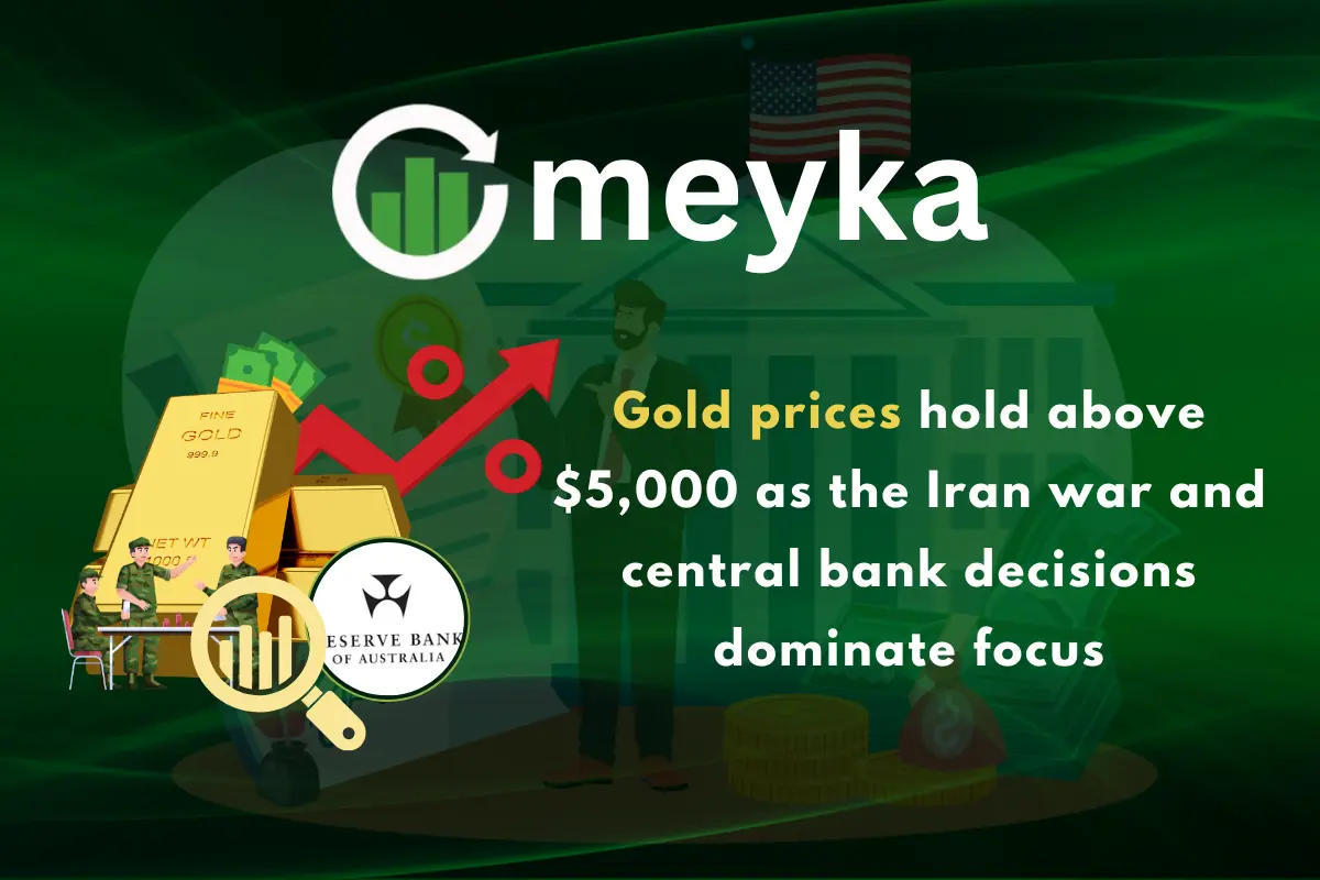 Gold prices hold above $5,000 as the Iran war and central bank decisions dominate focus