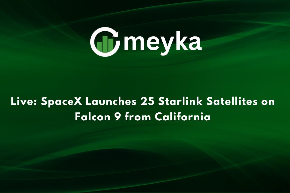 Live: SpaceX Launches 25 Starlink Satellites on Falcon 9 from California
