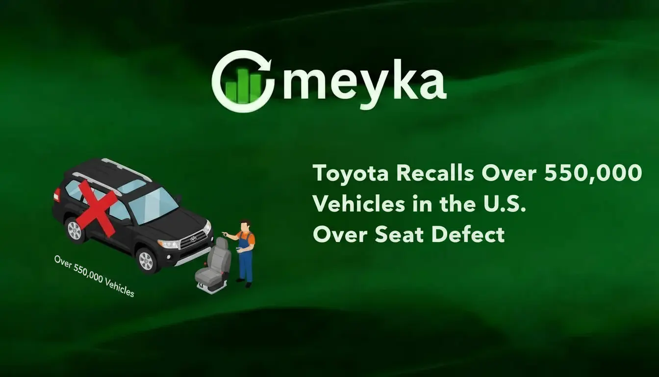 Toyota Recalls Over 550,000 Vehicles in the U.S. Over Seat Defect
