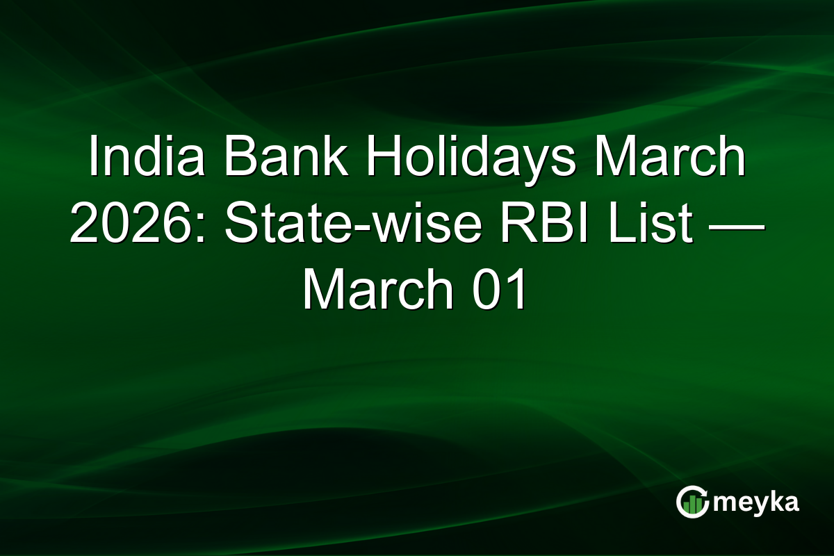 India Bank Holidays March 2026: State-wise RBI List — March 01