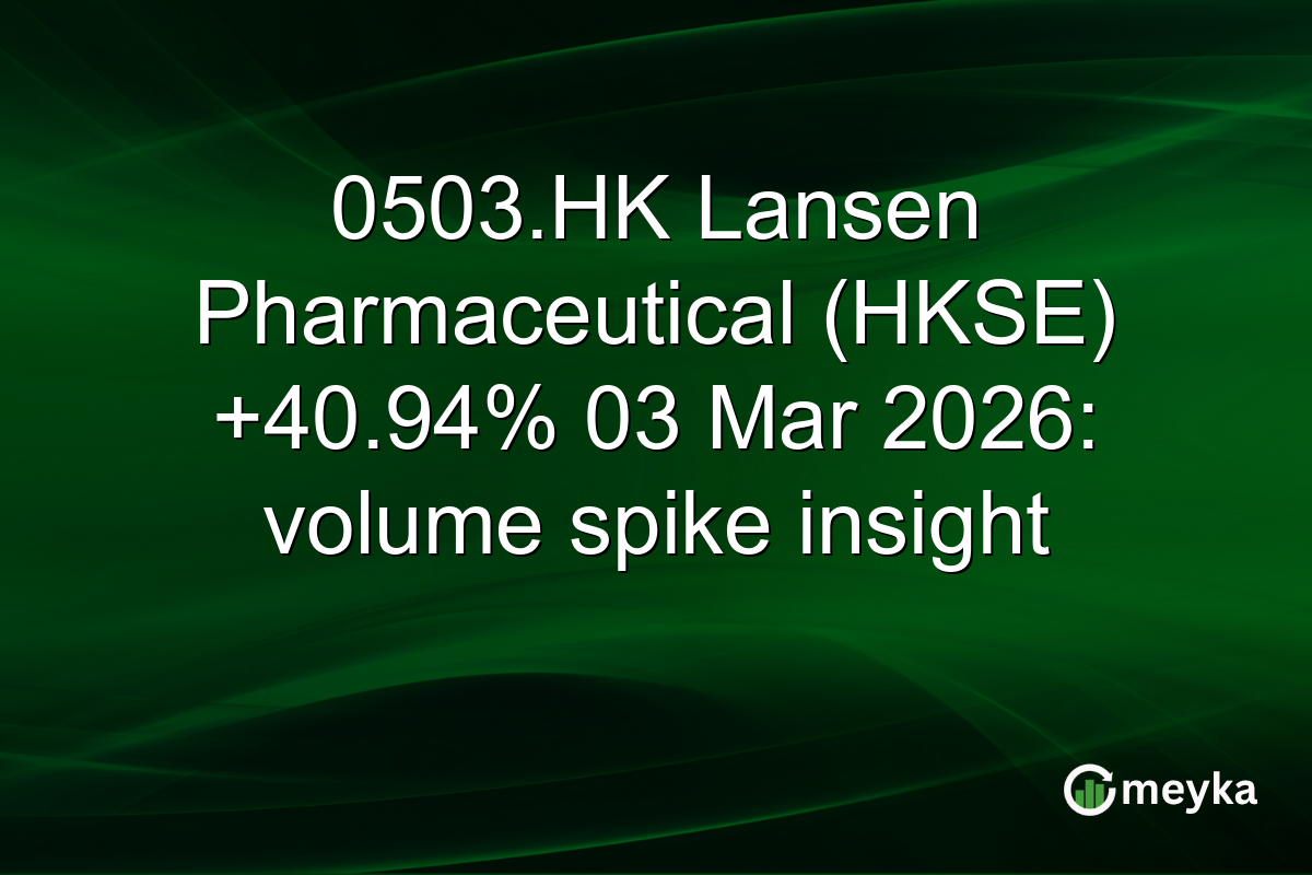 0503.HK Lansen Pharmaceutical (HKSE) +40.94% 03 Mar 2026: volume spike insight