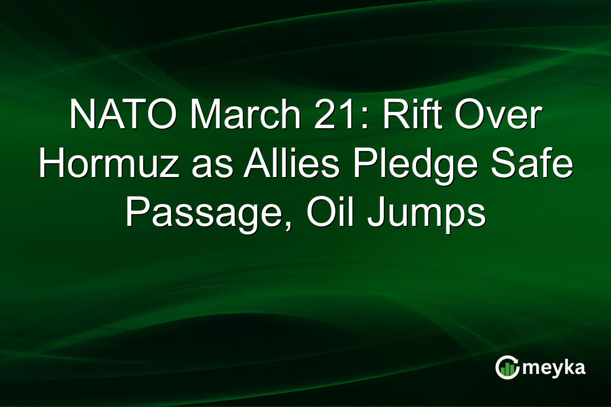 NATO March 21: Rift Over Hormuz as Allies Pledge Safe Passage, Oil Jumps