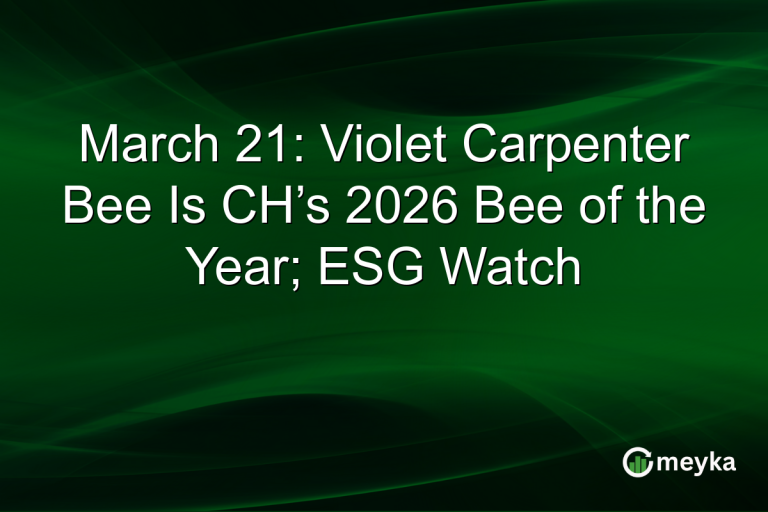 March 21: Violet Carpenter Bee Is CH’s 2026 Bee of the Year; ESG Watch