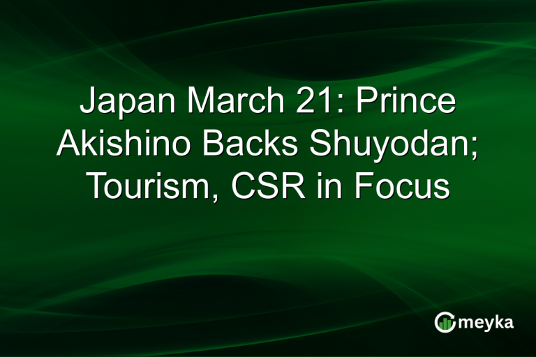 Japan March 21: Prince Akishino Backs Shuyodan; Tourism, CSR in Focus