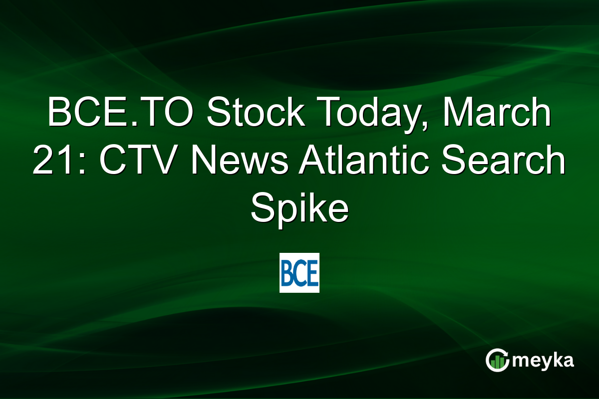 BCE.TO Stock Today, March 21: CTV News Atlantic Search Spike