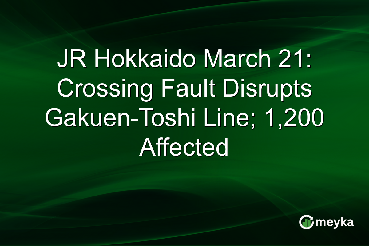 JR Hokkaido March 21: Crossing Fault Disrupts Gakuen-Toshi Line; 1,200 Affected