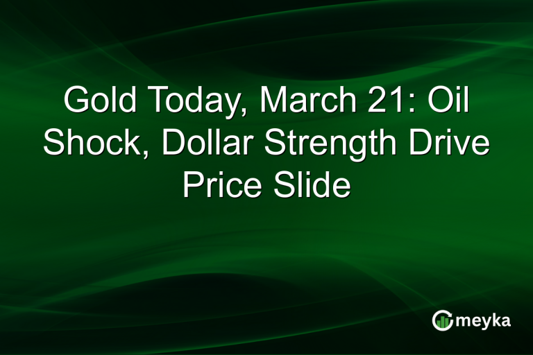 Gold Today, March 21: Oil Shock, Dollar Strength Drive Price Slide