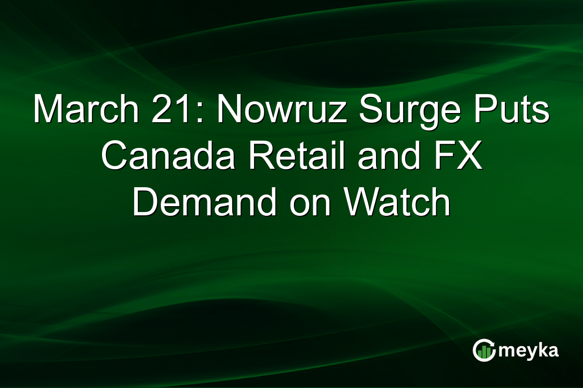 March 21: Nowruz Surge Puts Canada Retail and FX Demand on Watch