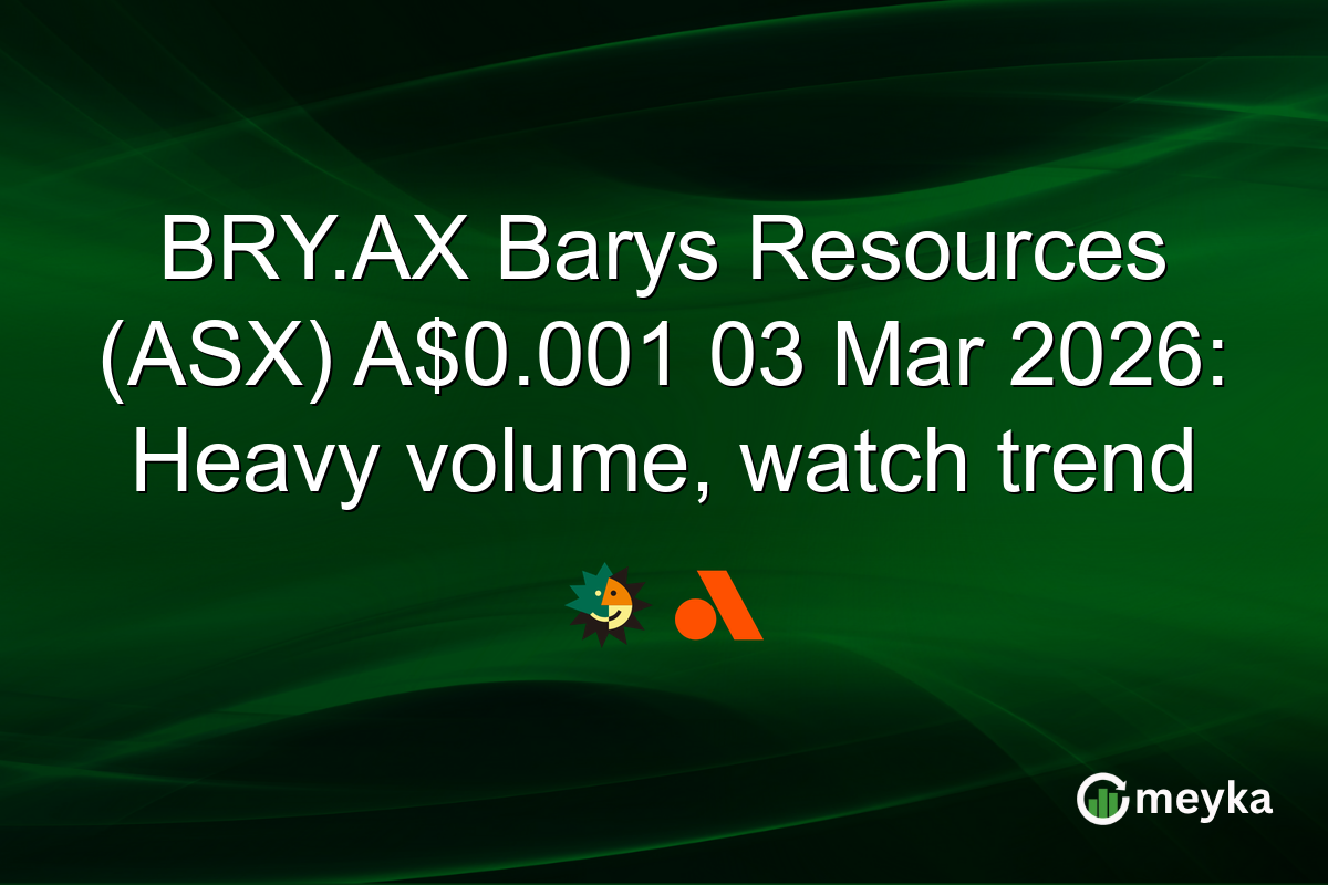 BRY.AX Barys Resources (ASX) A$0.001 03 Mar 2026: Heavy volume, watch trend