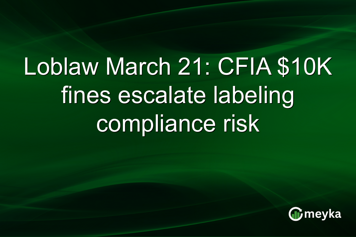 Loblaw March 21: CFIA $10K fines escalate labeling compliance risk