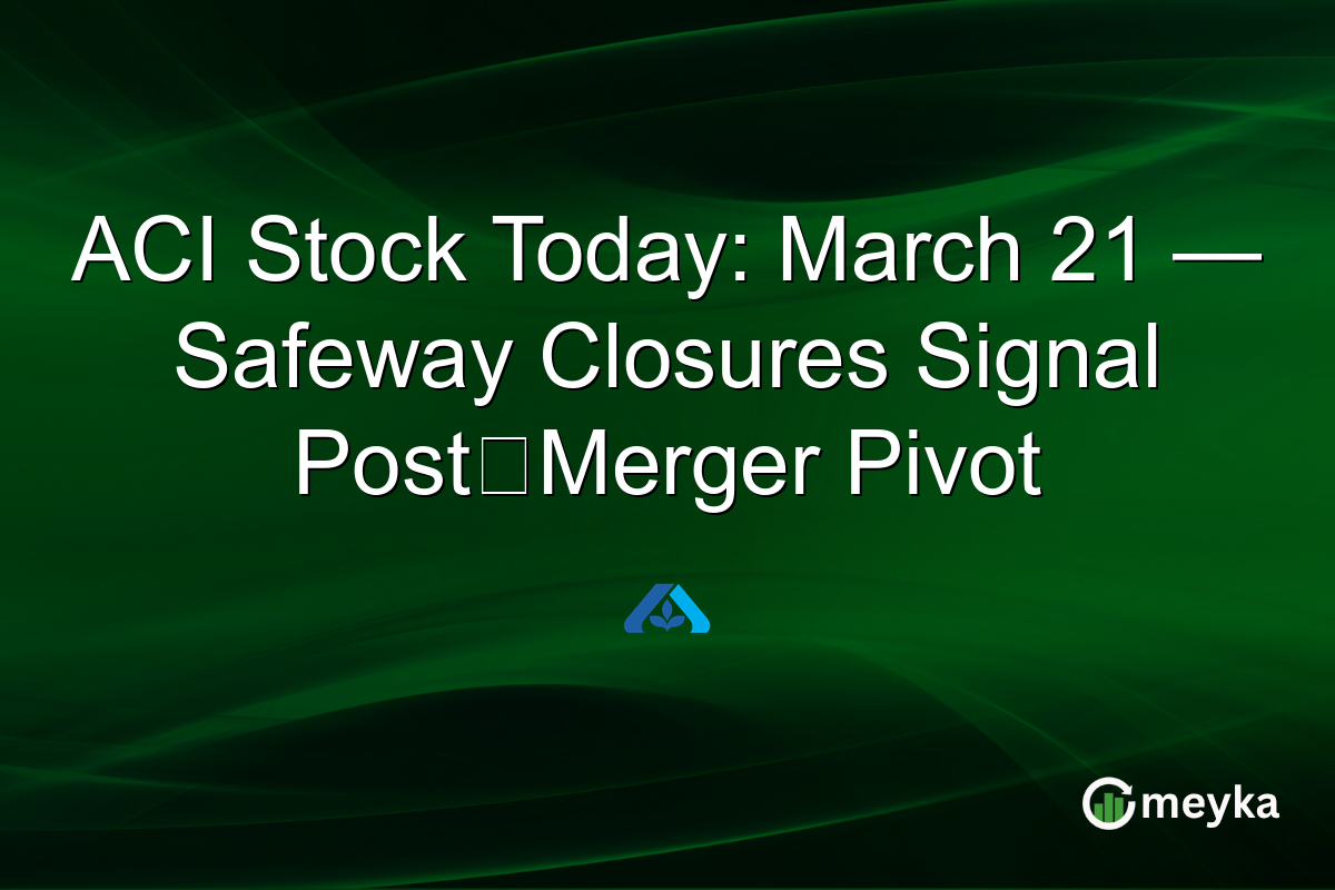 ACI Stock Today: March 21 — Safeway Closures Signal Post‑Merger Pivot