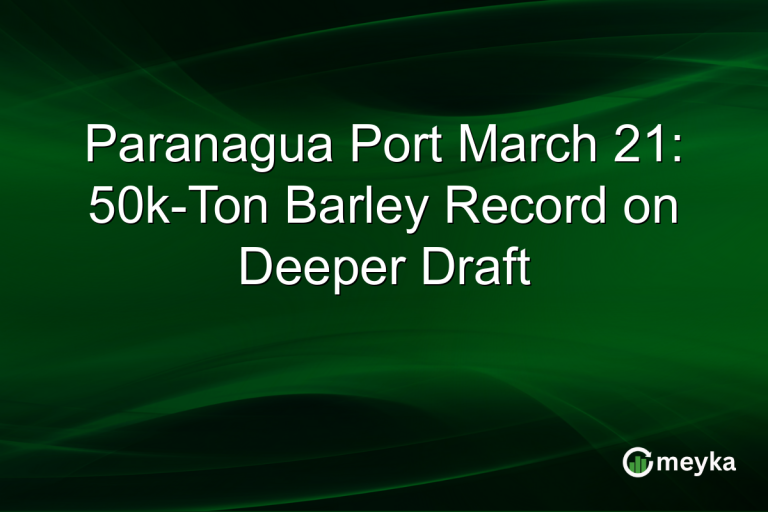 Paranagua Port March 21: 50k-Ton Barley Record on Deeper Draft