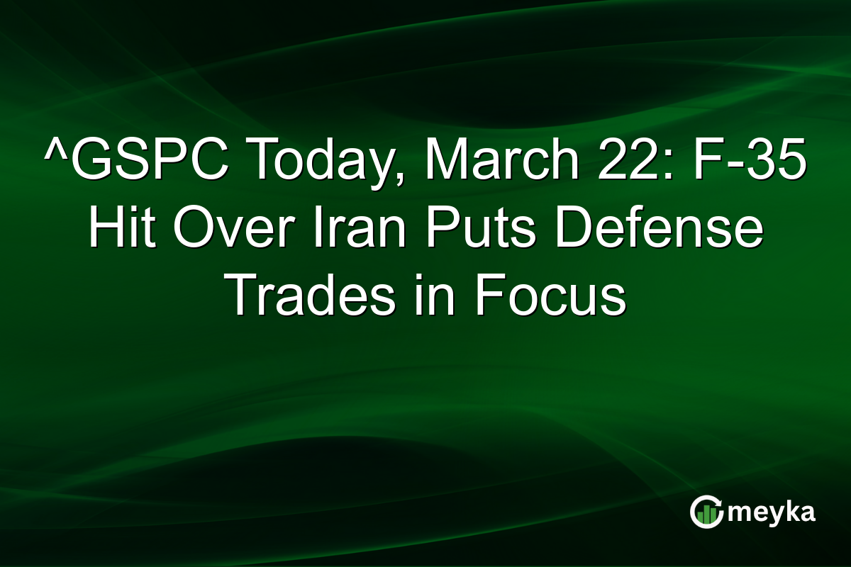 ^GSPC Today, March 22: F-35 Hit Over Iran Puts Defense Trades in Focus