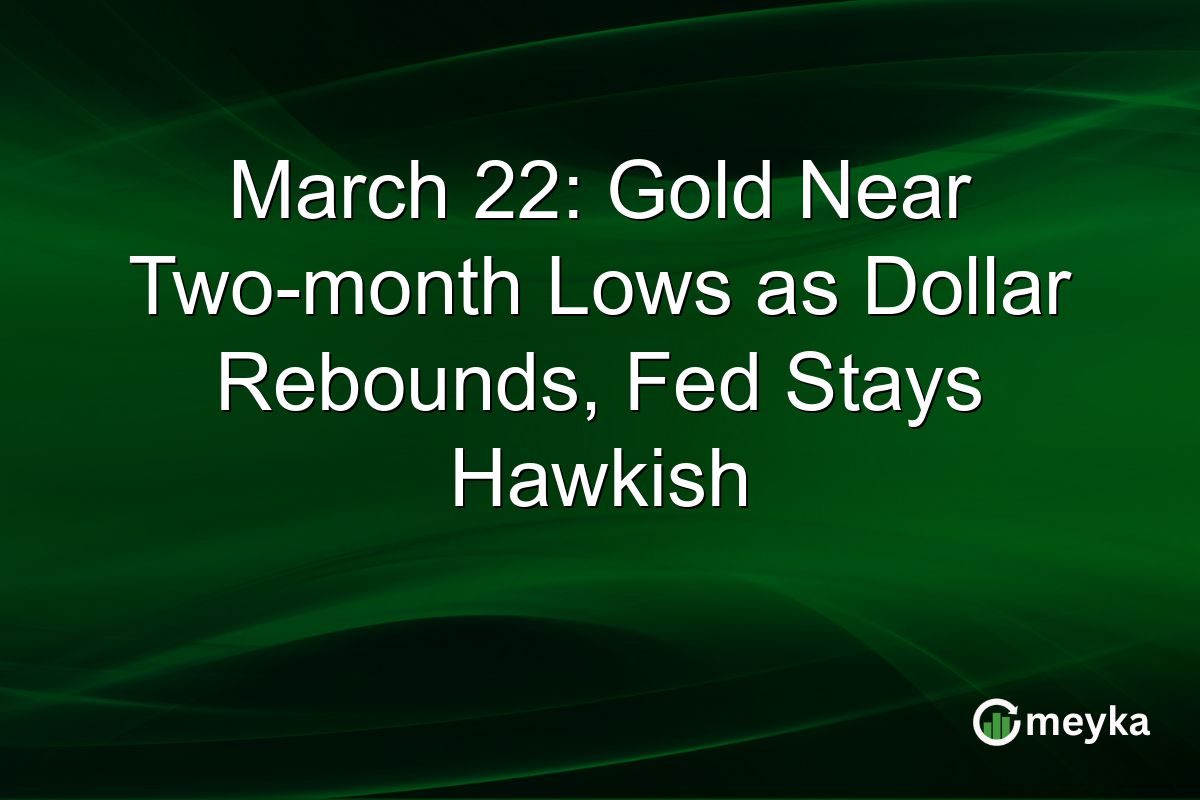 March 22: Gold Near Two-month Lows as Dollar Rebounds, Fed Stays Hawkish