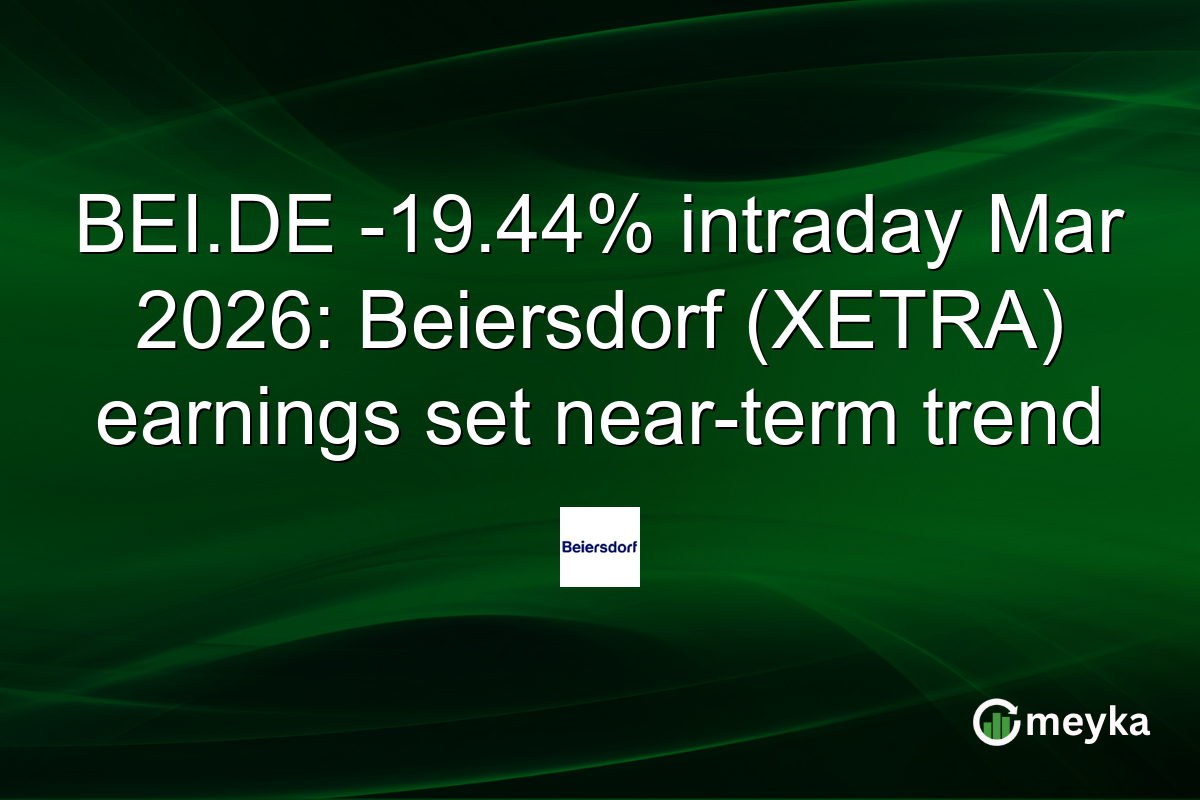 BEI.DE -19.44% intraday Mar 2026: Beiersdorf (XETRA) earnings set near-term trend