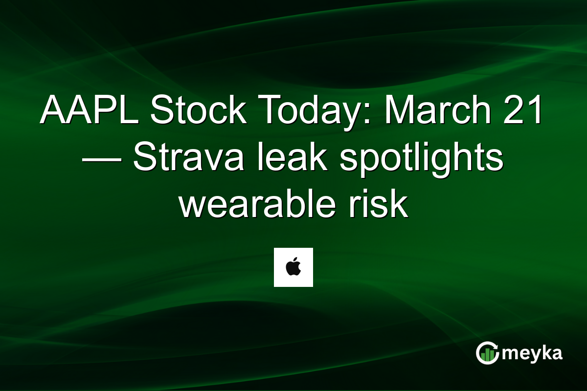 AAPL Stock Today: March 21 — Strava leak spotlights wearable risk