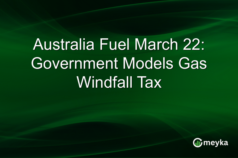 Australia Fuel March 22: Government Models Gas Windfall Tax
